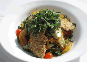 Salate im Gasthaus "Zum Eisernen Gustav"