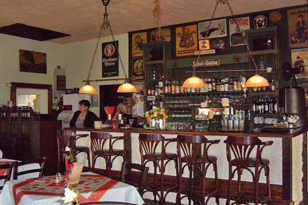 Theke im Gasthaus Zum Eisernen Gustav
